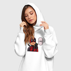 Женское худи-платье Deadpool cool, цвет: белый — фото 2