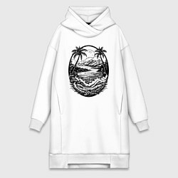 Женская толстовка-платье Тропический оазис