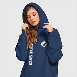 Женское худи-платье Всё идёт по плану - со знаком анархии, цвет: тёмно-синий — фото 2