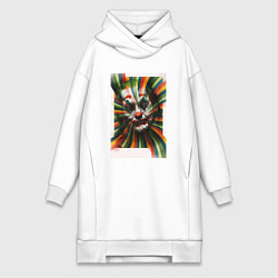 Женское худи-платье Joker face, цвет: белый