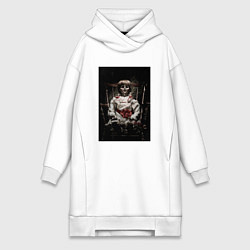 Женское худи-платье Проклятие Аннабель, цвет: белый