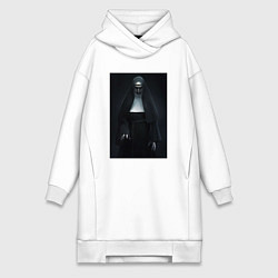 Женское худи-платье Проклятие монахини, цвет: белый