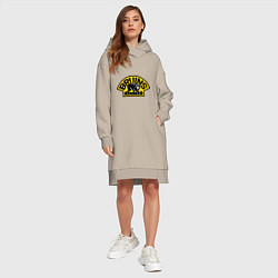 Женское худи-платье HC Boston Bruins Label, цвет: миндальный — фото 2