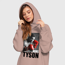 Женское худи-платье Mike Tyson, цвет: пыльно-розовый — фото 2