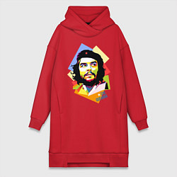 Женское худи-платье Che Guevara Art, цвет: красный