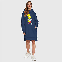 Женское худи-платье Барт Симпсон: Все путем, цвет: тёмно-синий — фото 2