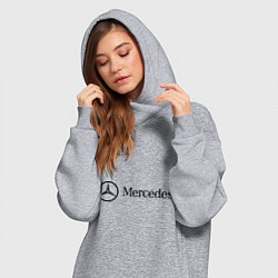 Женское худи-платье Mercedes Logo, цвет: меланж — фото 2