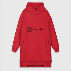 Женское худи-платье Mercedes Logo, цвет: красный