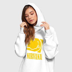 Женское худи-платье Nirvana Cube, цвет: белый — фото 2