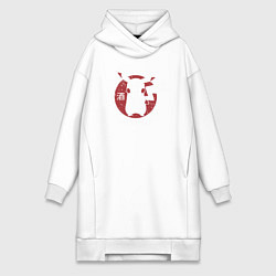 Женское худи-платье Pika Sake, цвет: белый