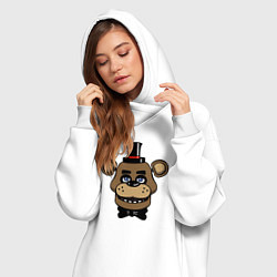 Женское худи-платье Freddy FNAF, цвет: белый — фото 2