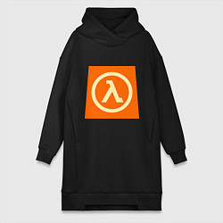 Женское худи-платье Half-Life, цвет: черный