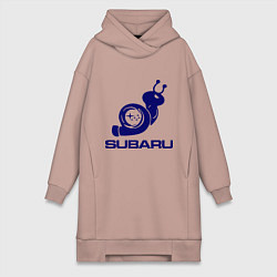 Женское худи-платье Subaru, цвет: пыльно-розовый