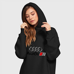 Женское худи-платье Audi, цвет: черный — фото 2