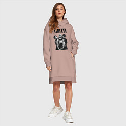 Женское худи-платье Nirvana Group, цвет: пыльно-розовый — фото 2
