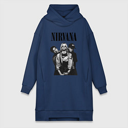 Женское худи-платье Nirvana Group, цвет: тёмно-синий