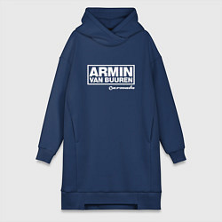 Женское худи-платье Armin van Buuren, цвет: тёмно-синий