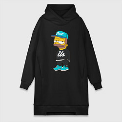 Женское худи-платье Bart Just Us, цвет: черный