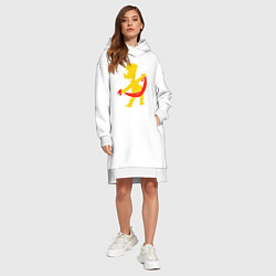 Женское худи-платье Барт с полотенцем, цвет: белый — фото 2
