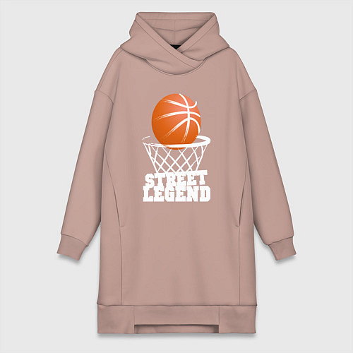 Женская толстовка-платье Баскетбол / Пыльно-розовый – фото 1