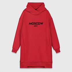 Женское худи-платье Moscow City, цвет: красный
