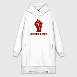 Женское худи-платье REBELLION, цвет: белый