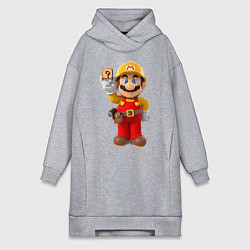 Женское худи-платье Super Mario, цвет: меланж
