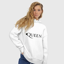 Толстовка оверсайз женская Queen, цвет: белый — фото 2