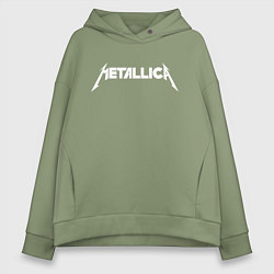 Толстовка оверсайз женская Metallica, цвет: авокадо