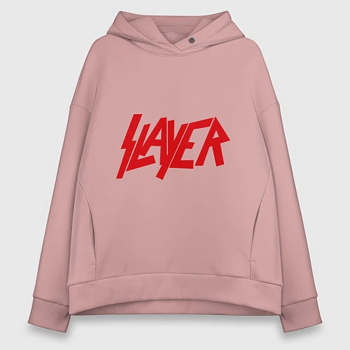 Женское худи оверсайз Slayer / Пыльно-розовый – фото 1