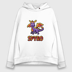 Толстовка оверсайз женская Spyro: 8 bit, цвет: белый