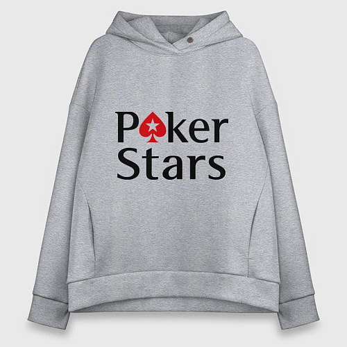 Женское худи оверсайз Poker Stars / Меланж – фото 1