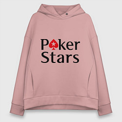 Толстовка оверсайз женская Poker Stars, цвет: пыльно-розовый