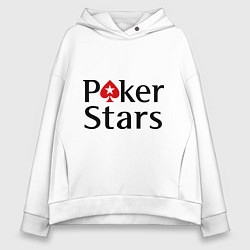 Толстовка оверсайз женская Poker Stars, цвет: белый