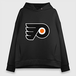 Толстовка оверсайз женская Philadelphia Flyers цвета черный — фото 1