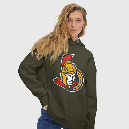 Женское худи оверсайз Ottawa Senators / Хаки – фото 3