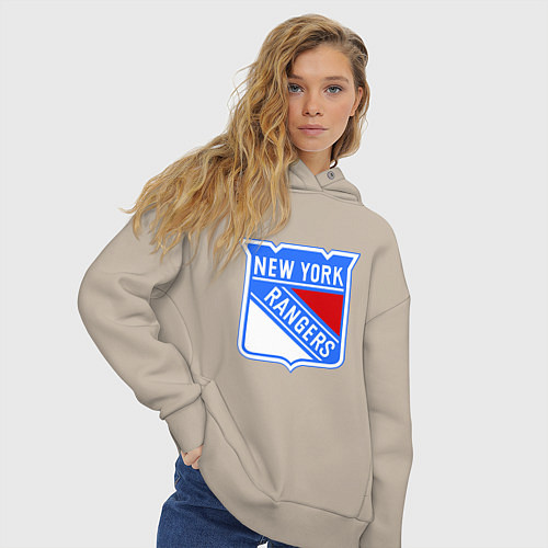 Женское худи оверсайз New York Rangers / Миндальный – фото 3