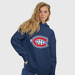 Толстовка оверсайз женская Montreal Canadiens, цвет: тёмно-синий — фото 2
