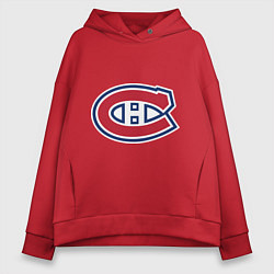 Толстовка оверсайз женская Montreal Canadiens, цвет: красный