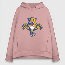 Толстовка оверсайз женская Florida Panthers, цвет: пыльно-розовый