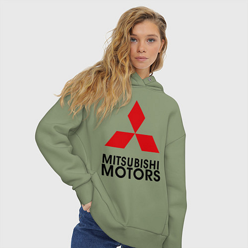 Женское худи оверсайз Mitsubishi / Авокадо – фото 3