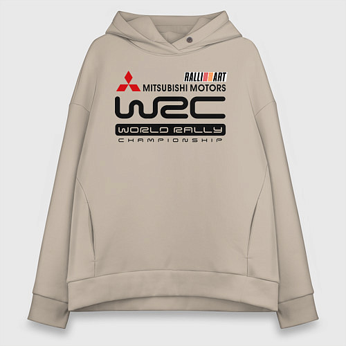 Женское худи оверсайз Mitsubishi wrc / Миндальный – фото 1