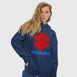 Толстовка оверсайз женская Suzuki, цвет: тёмно-синий — фото 2
