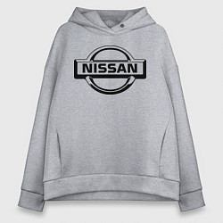 Толстовка оверсайз женская Nissan club, цвет: меланж