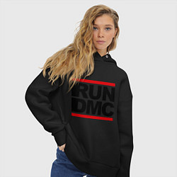 Толстовка оверсайз женская Run DMC, цвет: черный — фото 2