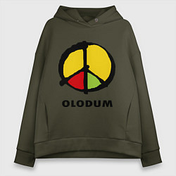 Толстовка оверсайз женская Olodum, цвет: хаки