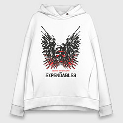 Толстовка оверсайз женская Expendables: Choose tour weapon, цвет: белый