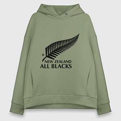 Толстовка оверсайз женская New Zeland: All blacks, цвет: авокадо