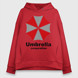 Толстовка оверсайз женская Umbrella corporation, цвет: красный