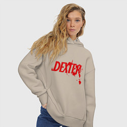 Толстовка оверсайз женская Dexter Blood, цвет: миндальный — фото 2